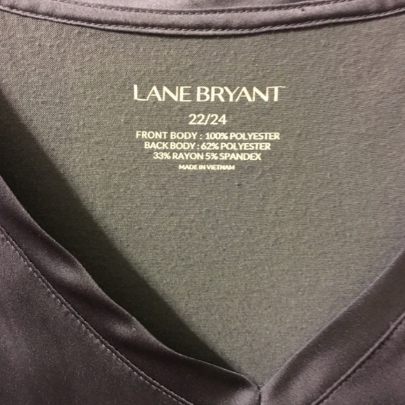 Lane Bryant Grey Silk Top Sz 22/24 - Picture 3 of 3